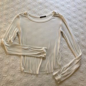 Brandy Melville white long sleeve top